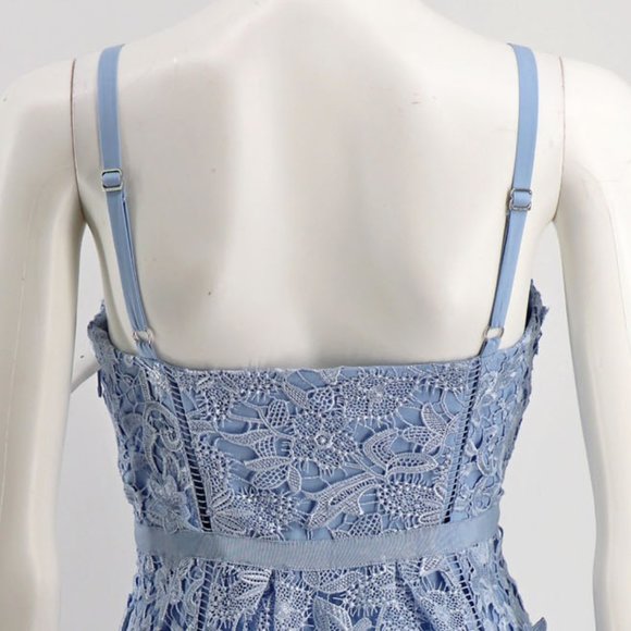 Ted Baker NEW Pale Blue Valens Lace Midi Dress - Picture 8 of 12